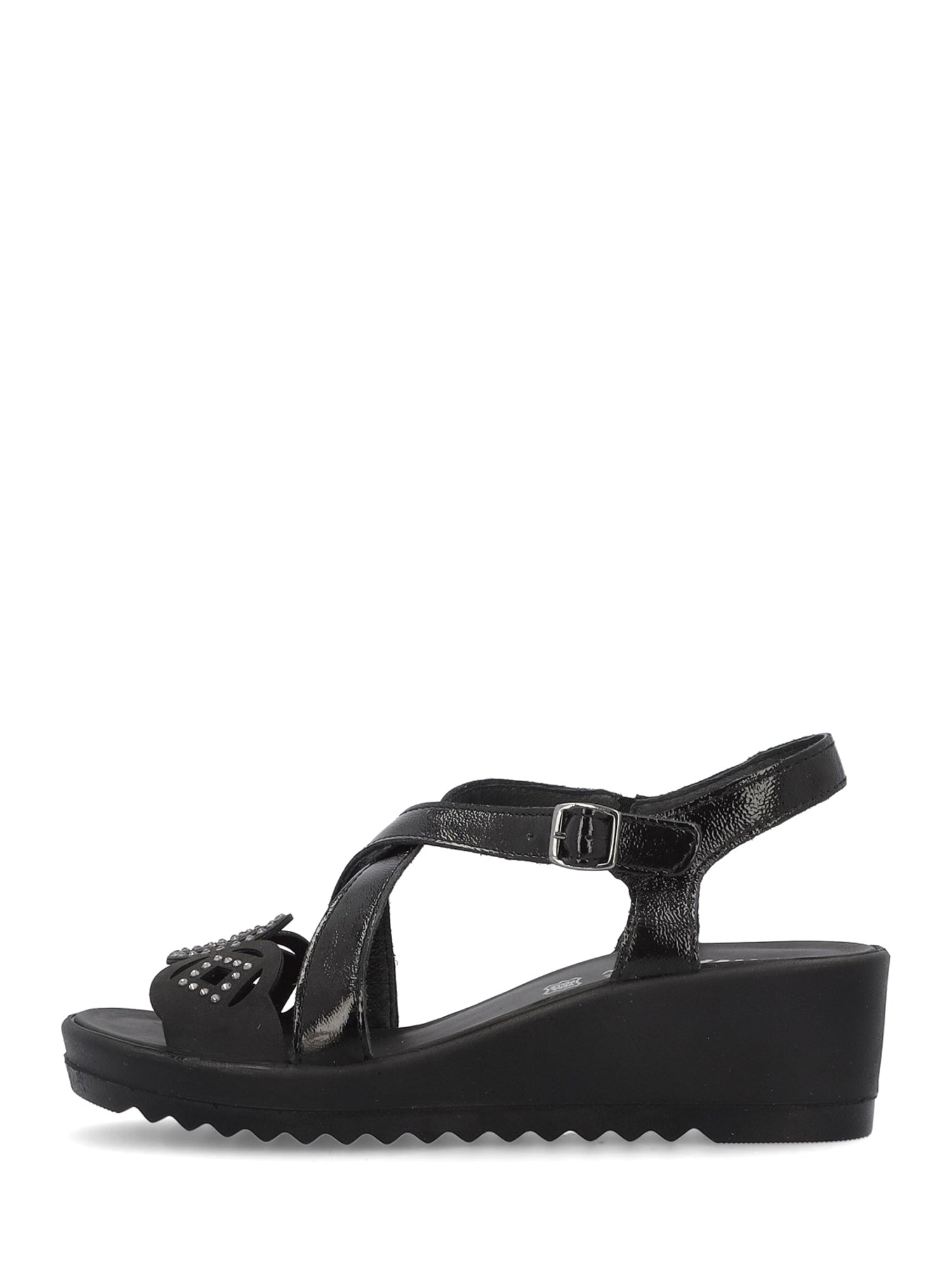 Sandali zeppa Nero Enval