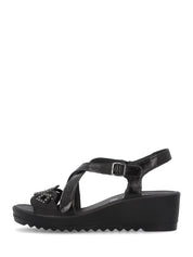 Sandali zeppa Nero Enval