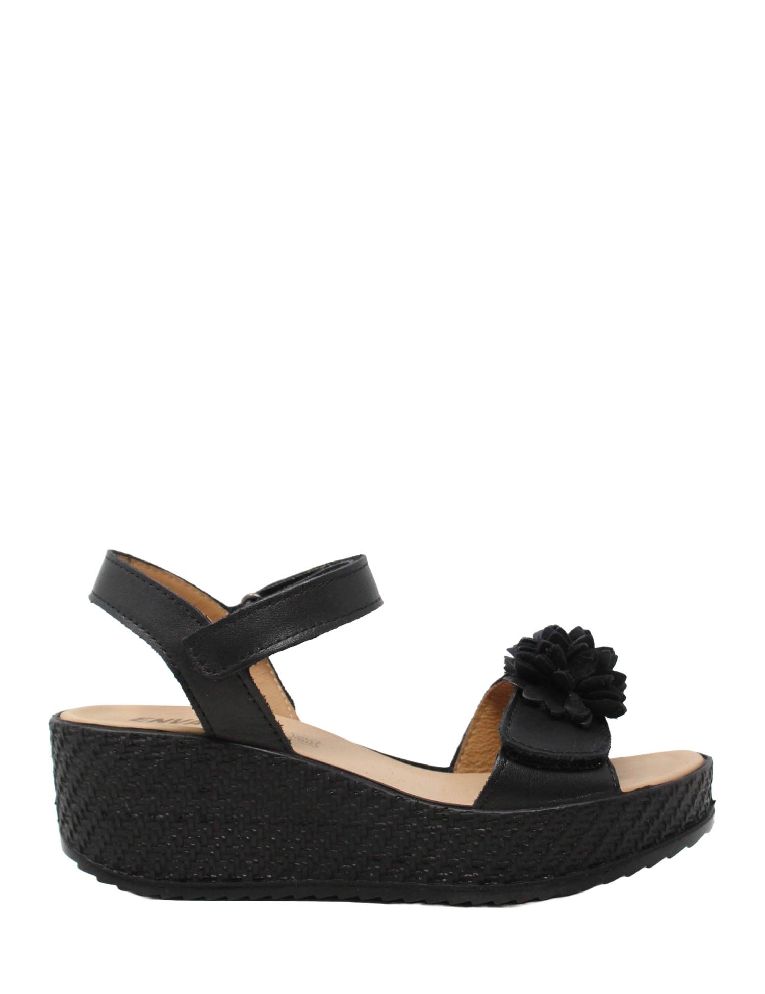 Sandali zeppa Nero Enval