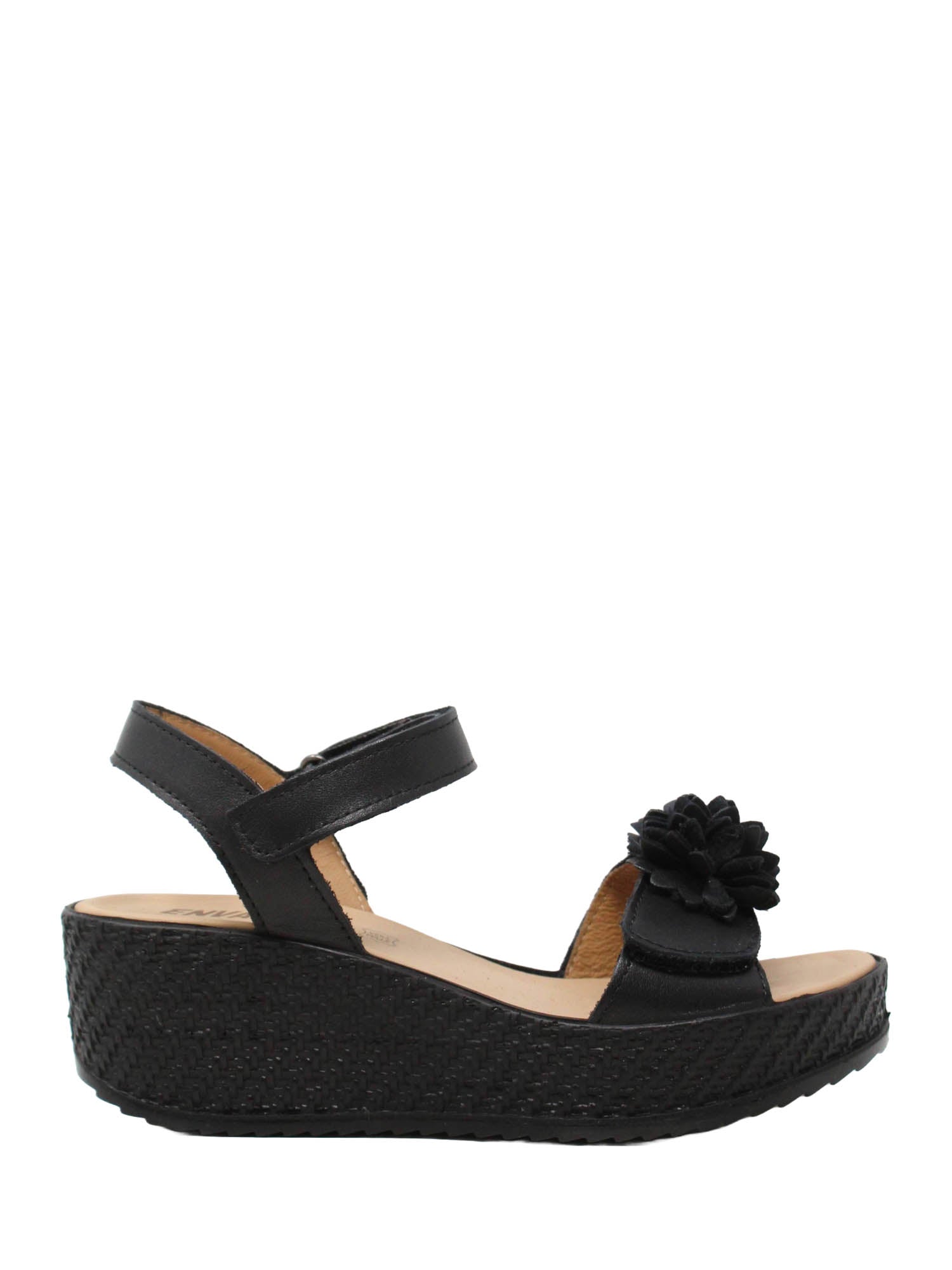 Sandali zeppa Nero Enval