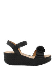 Sandali zeppa Nero Enval