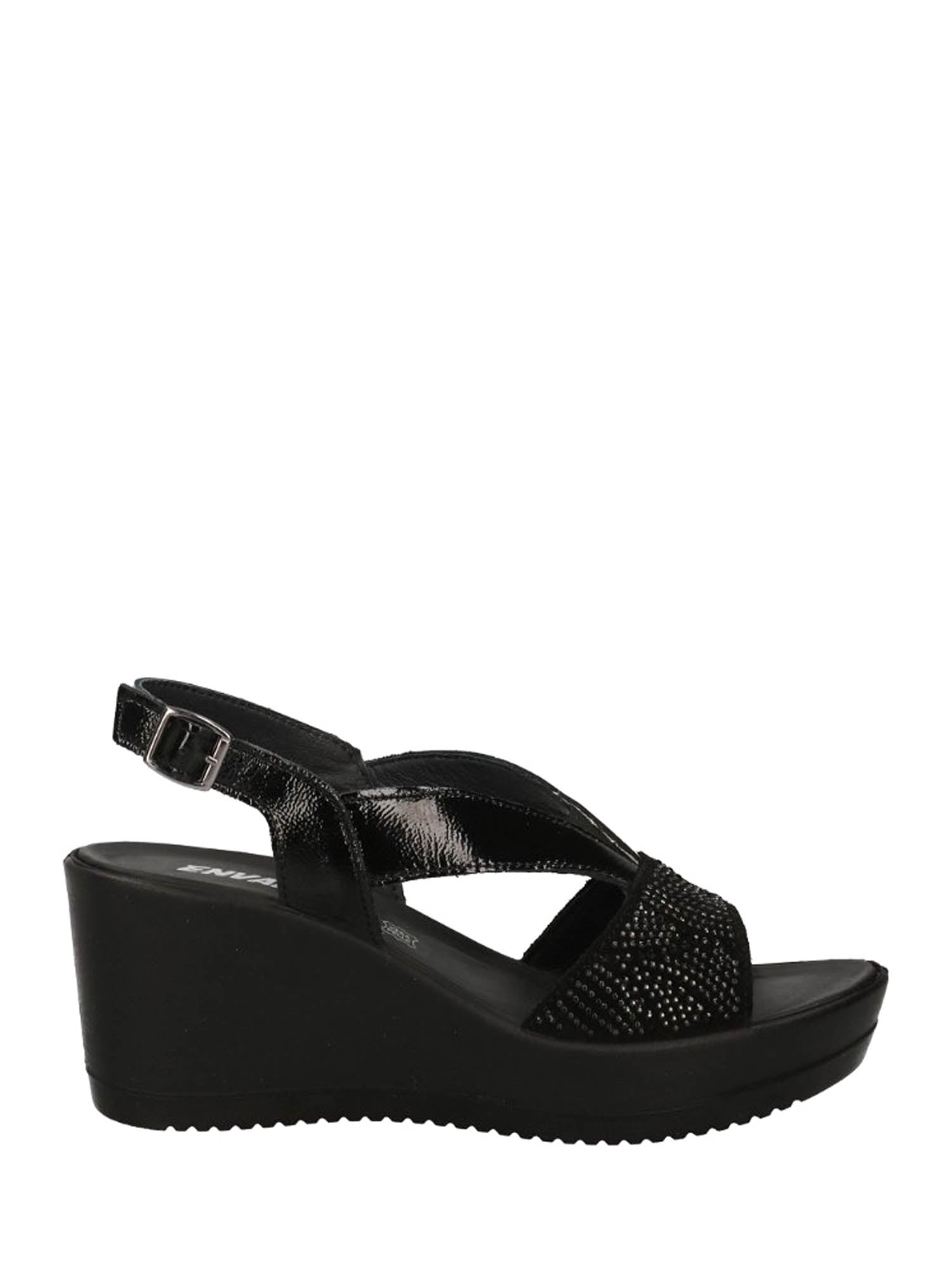 Sandali zeppa Nero Enval