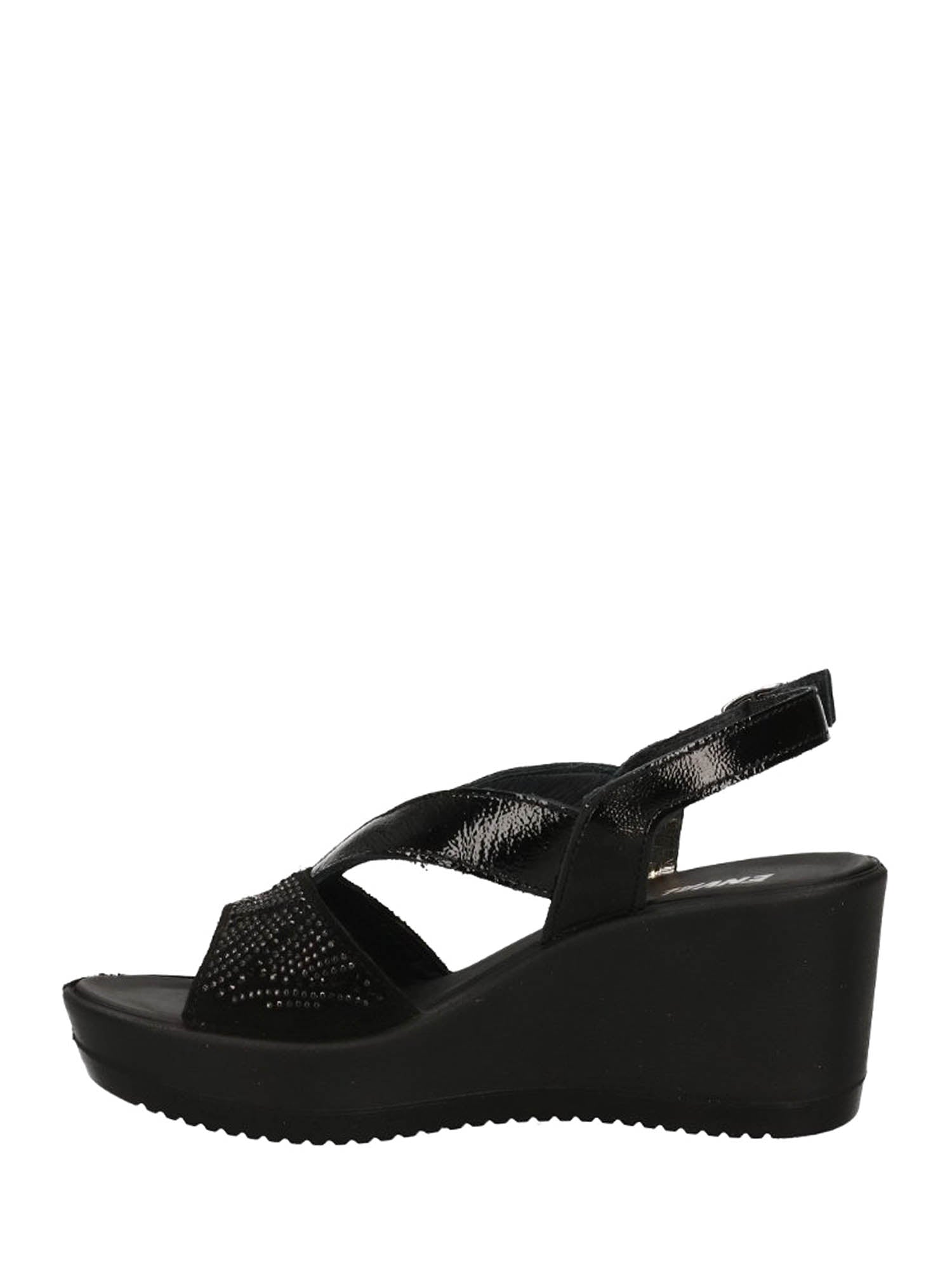 Sandali zeppa Nero Enval