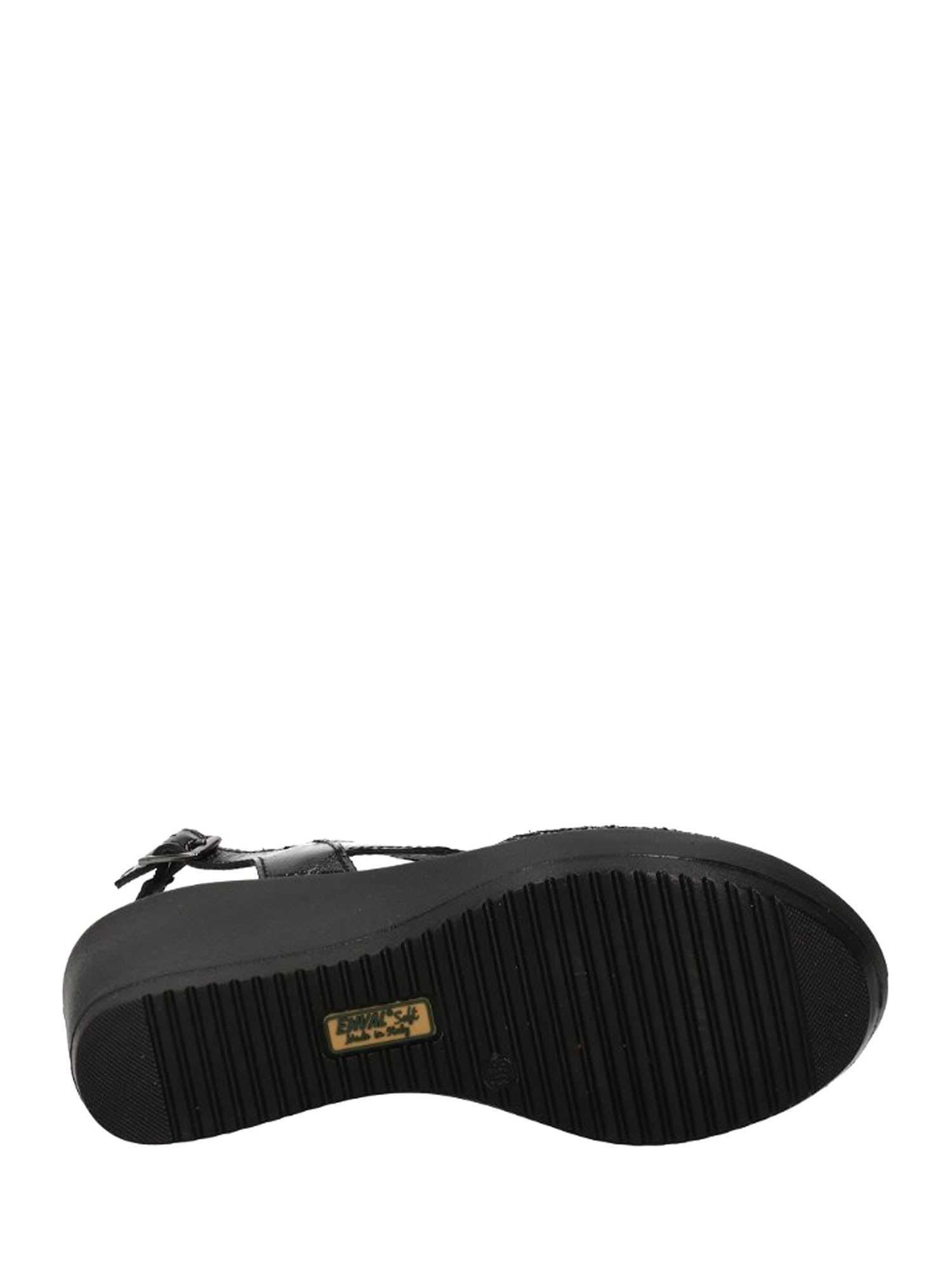 Sandali zeppa Nero Enval