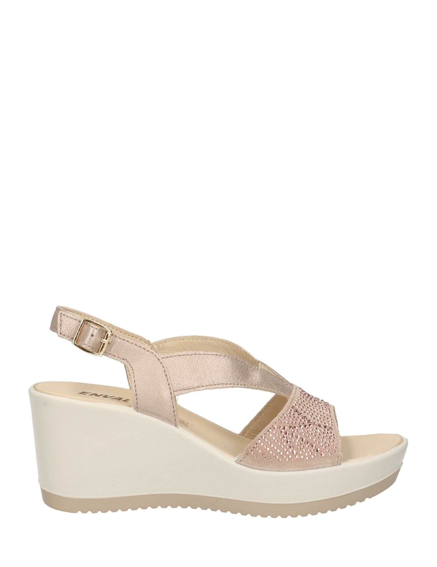 Sandali zeppa Beige Enval