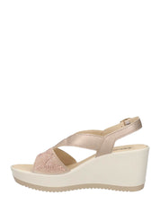 Sandali zeppa Beige Enval