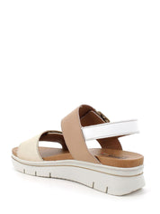 Sandali zeppa Beige Enval