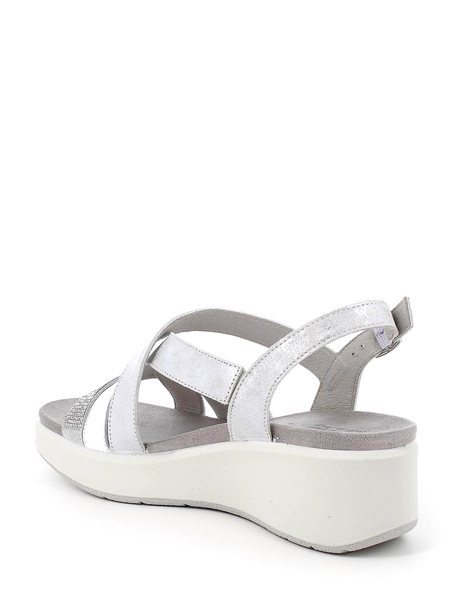 Sandali zeppa Argentato Enval