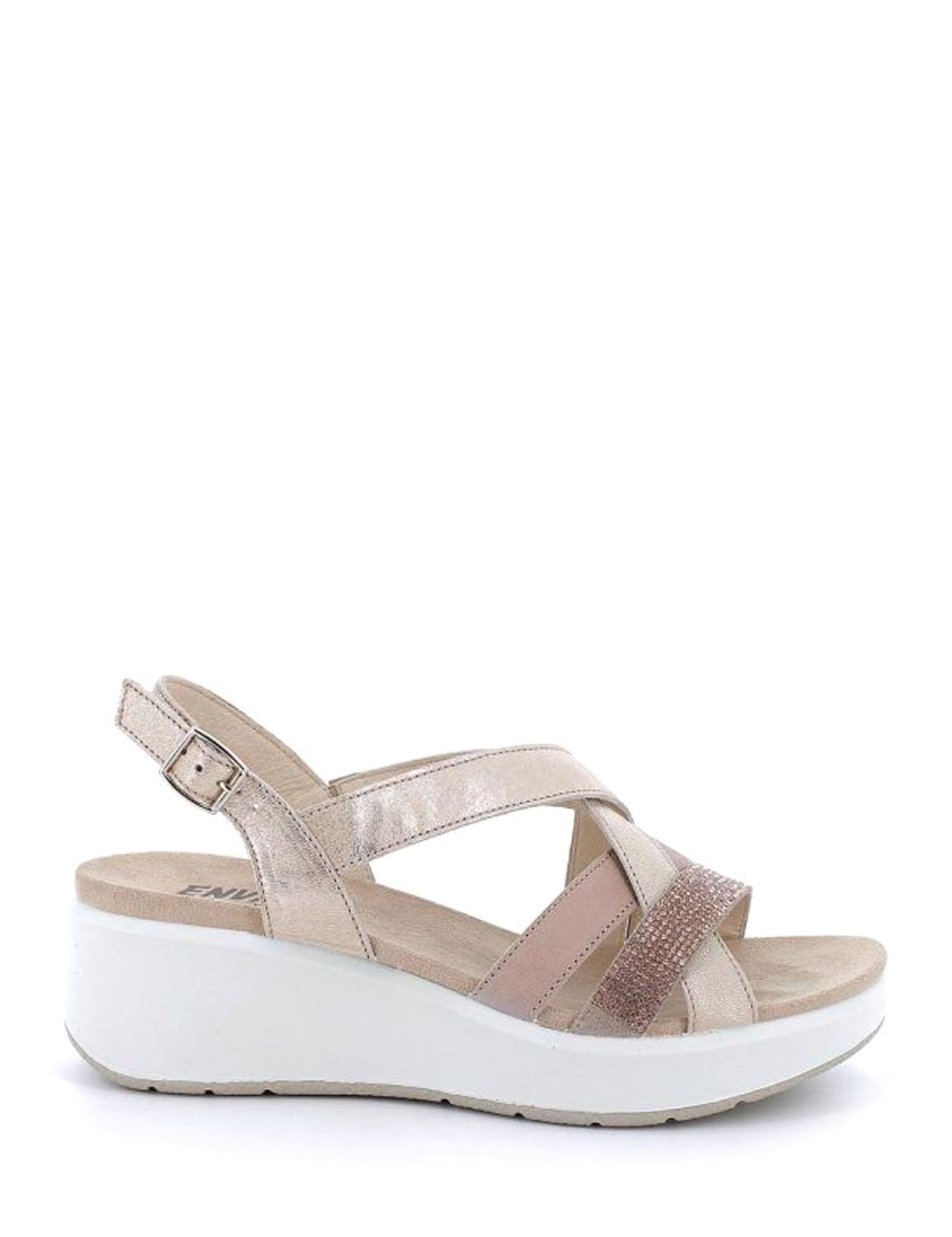 Sandali zeppa Beige Enval