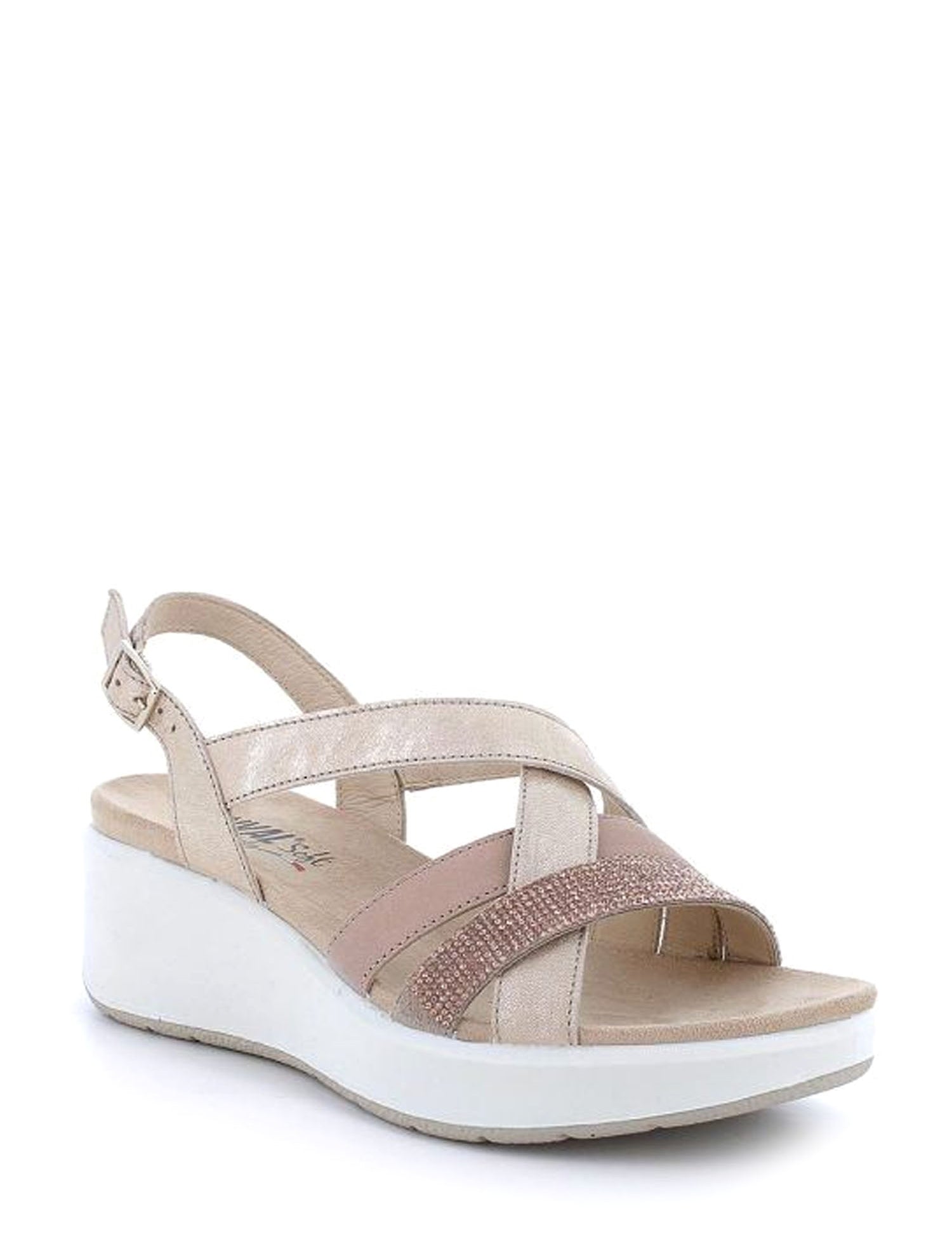 Sandali zeppa Beige Enval