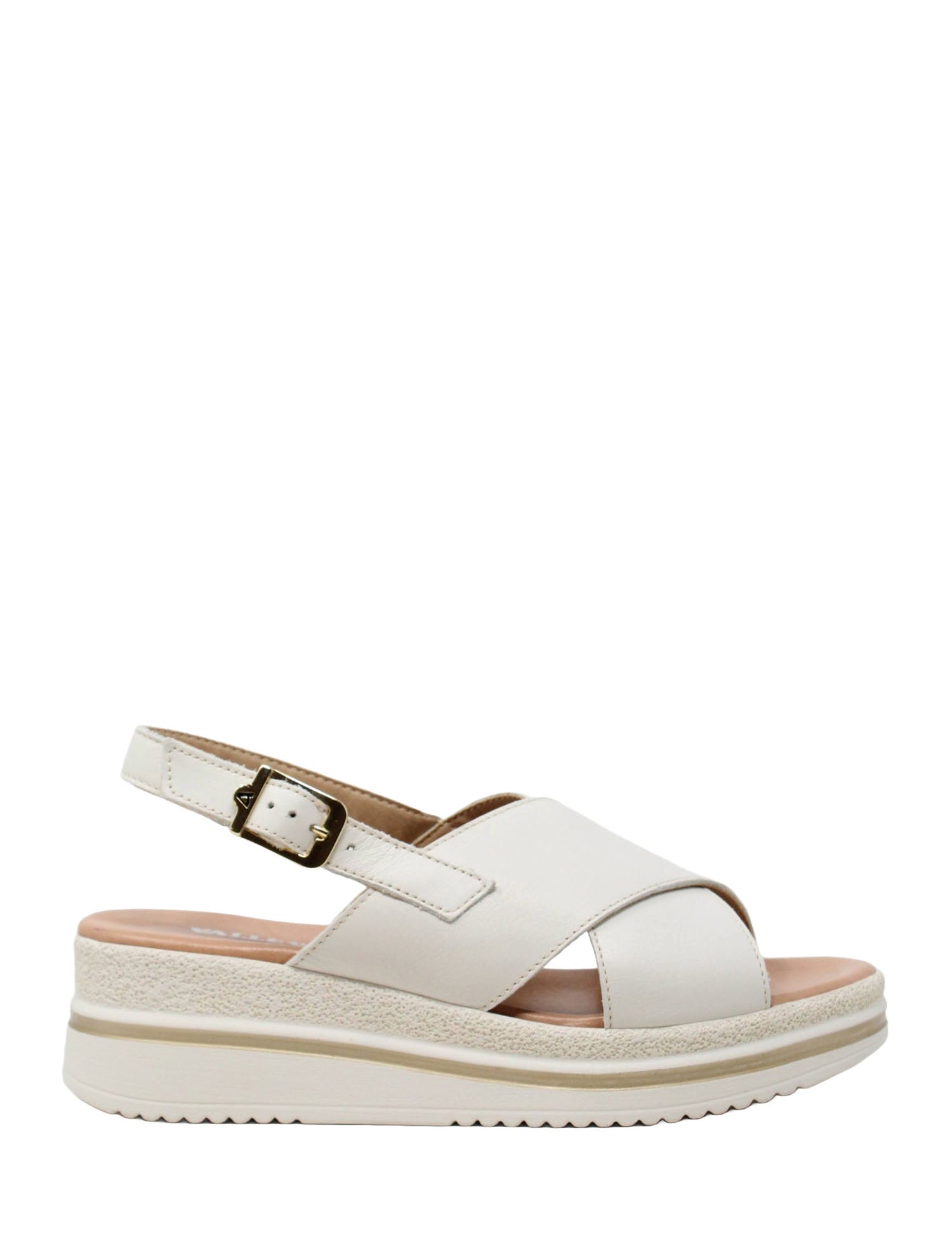 Sandali zeppa Bianco Valleverde