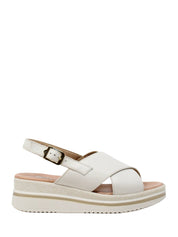 Sandali zeppa Bianco Valleverde