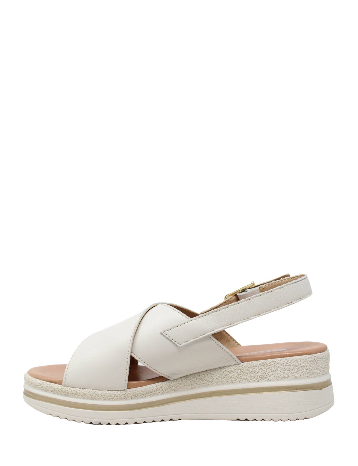 Sandali zeppa Bianco Valleverde