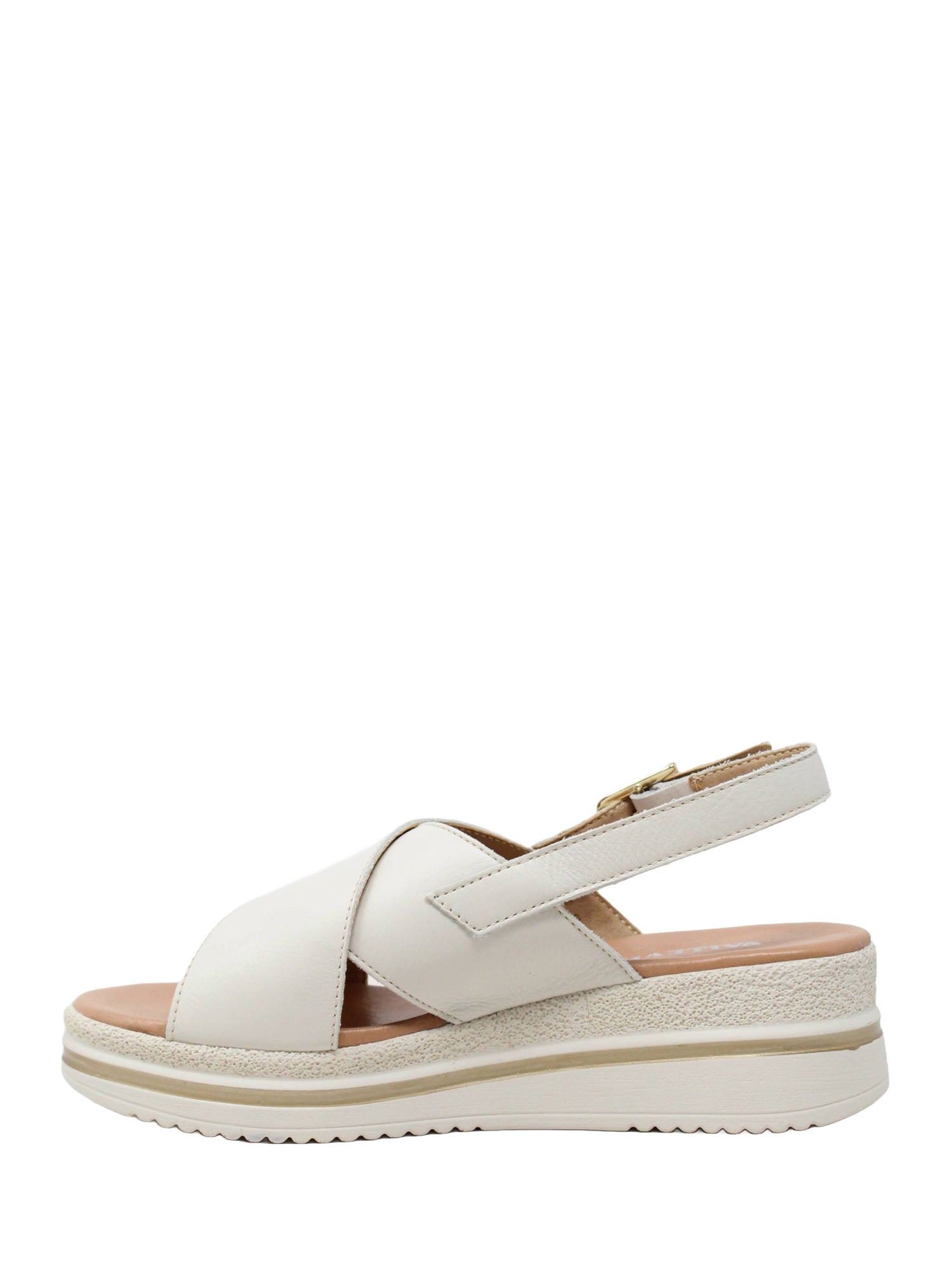 Sandali zeppa Bianco Valleverde