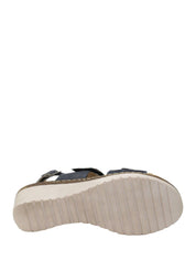 Sandali zeppa Blu Valleverde