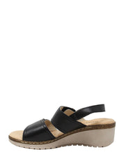 Sandali zeppa Nero Valleverde