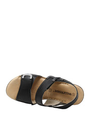 Sandali zeppa Nero Valleverde