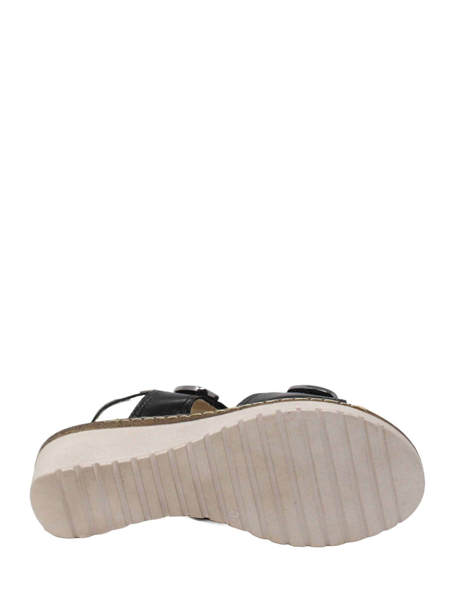 Sandali zeppa Nero Valleverde