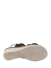 Sandali zeppa Nero Valleverde