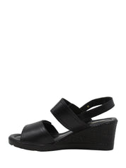 Sandali zeppa Nero Valleverde