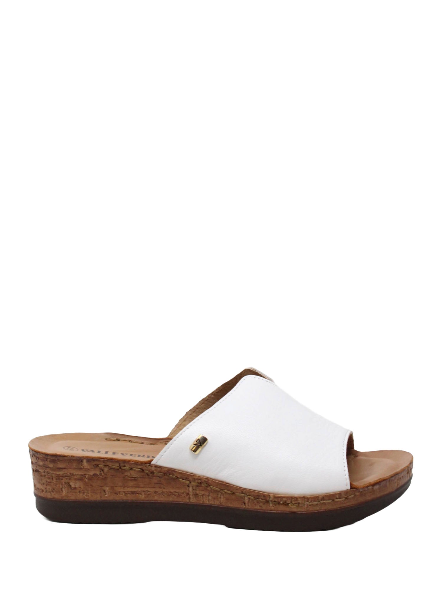 Sandali zeppa Bianco Valleverde
