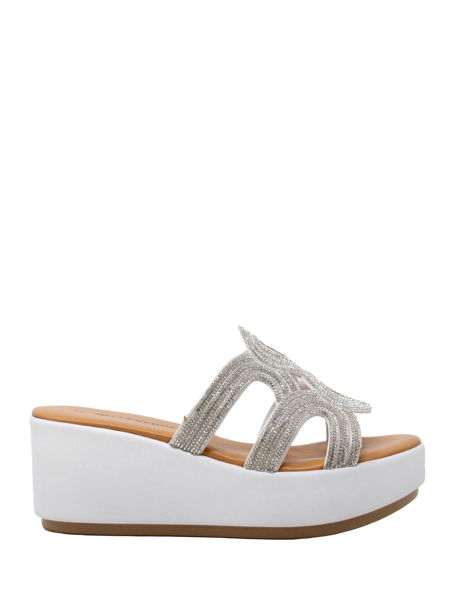 Sandali zeppa Bianco Valleverde