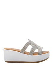 Sandali zeppa Bianco Valleverde