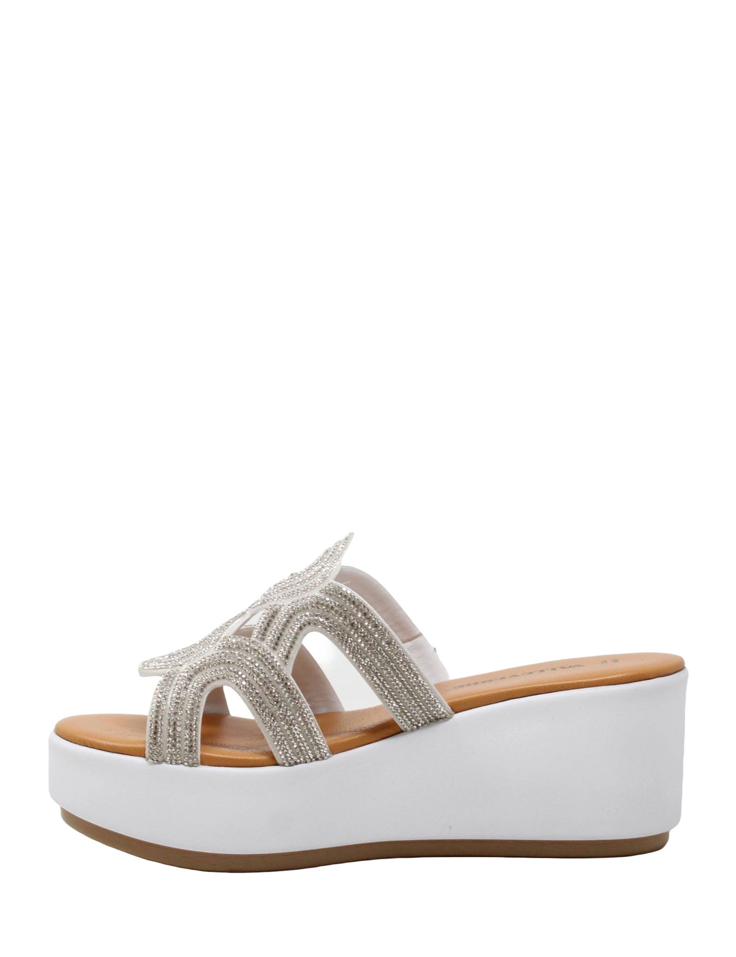 Sandali zeppa Bianco Valleverde