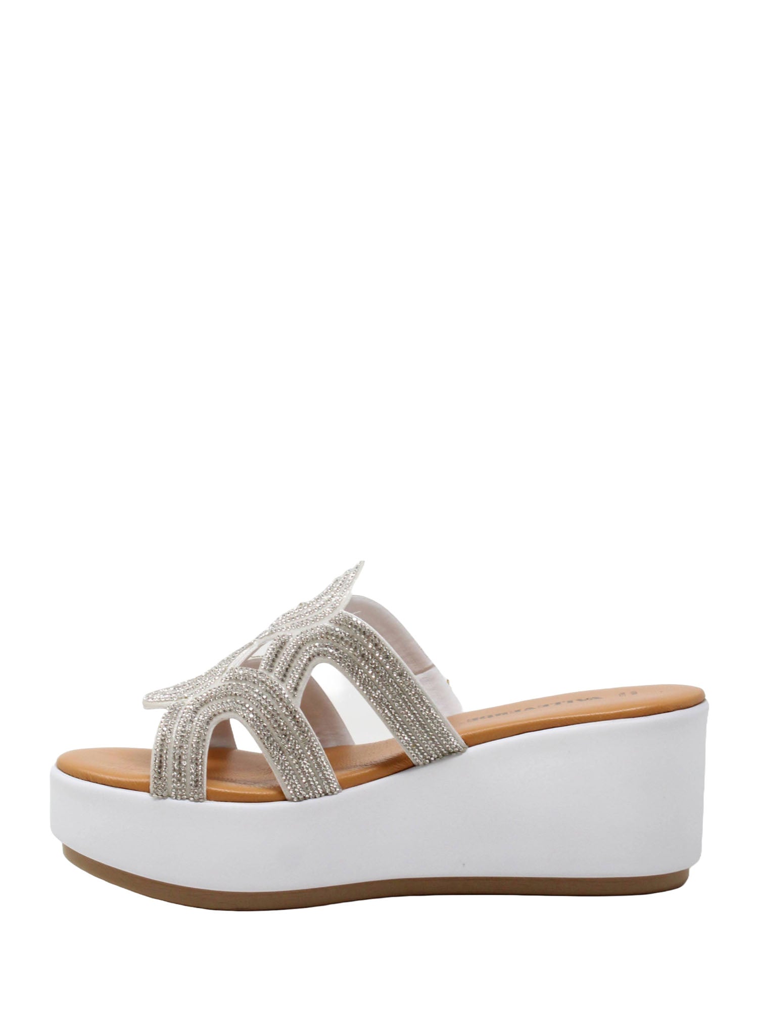 Sandali zeppa Bianco Valleverde