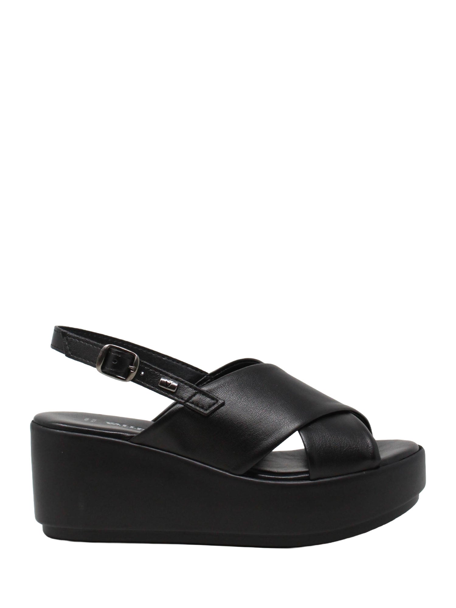 Sandali zeppa Nero Valleverde