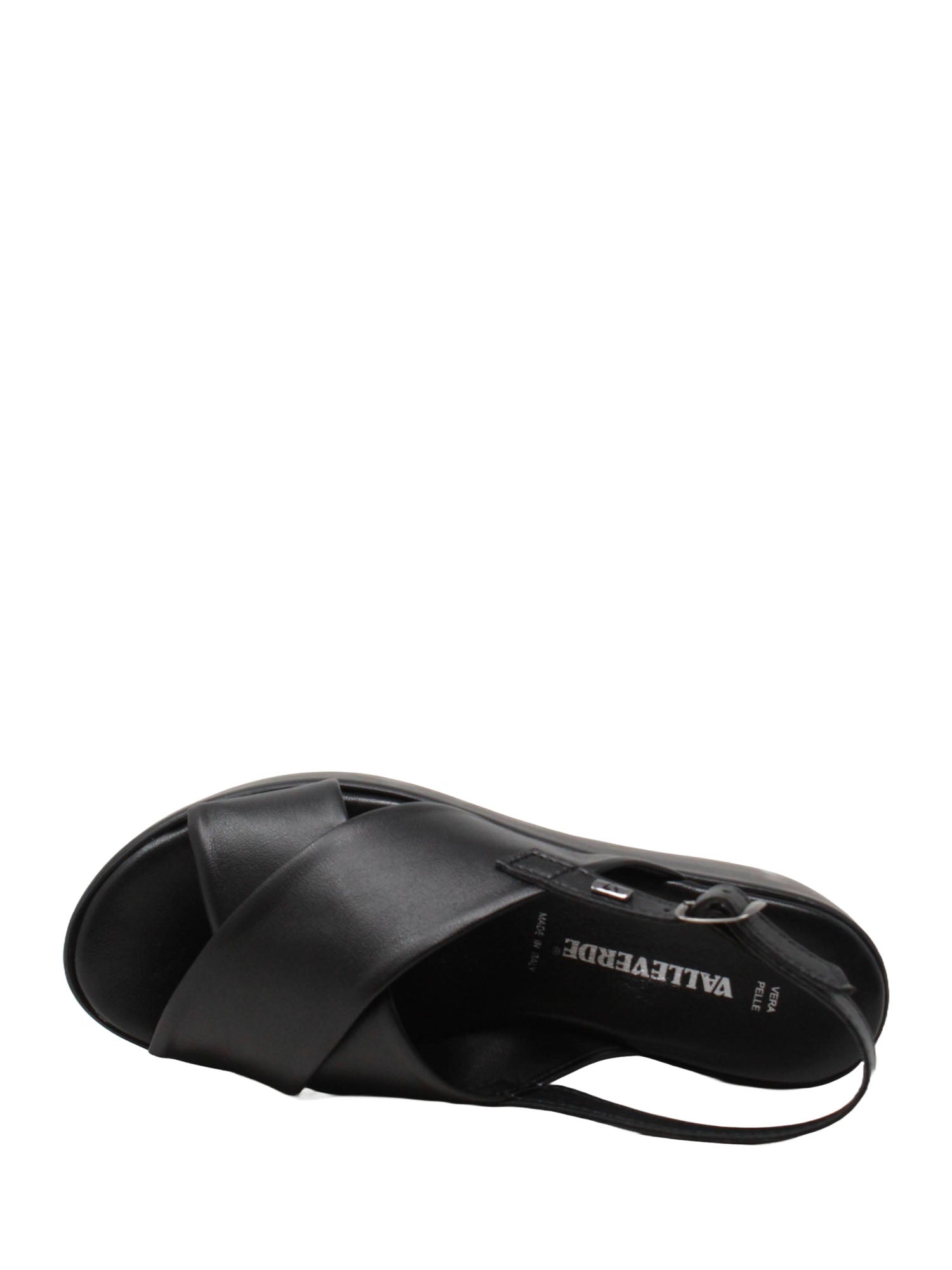 Sandali zeppa Nero Valleverde