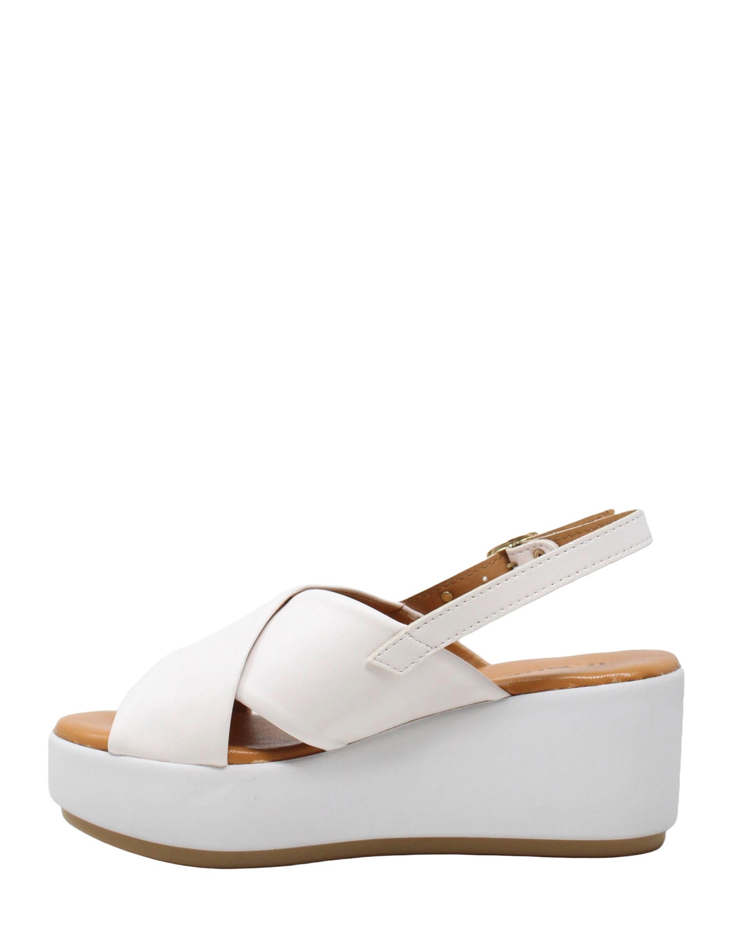 Sandali zeppa Bianco Valleverde