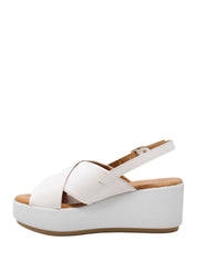 Sandali zeppa Bianco Valleverde