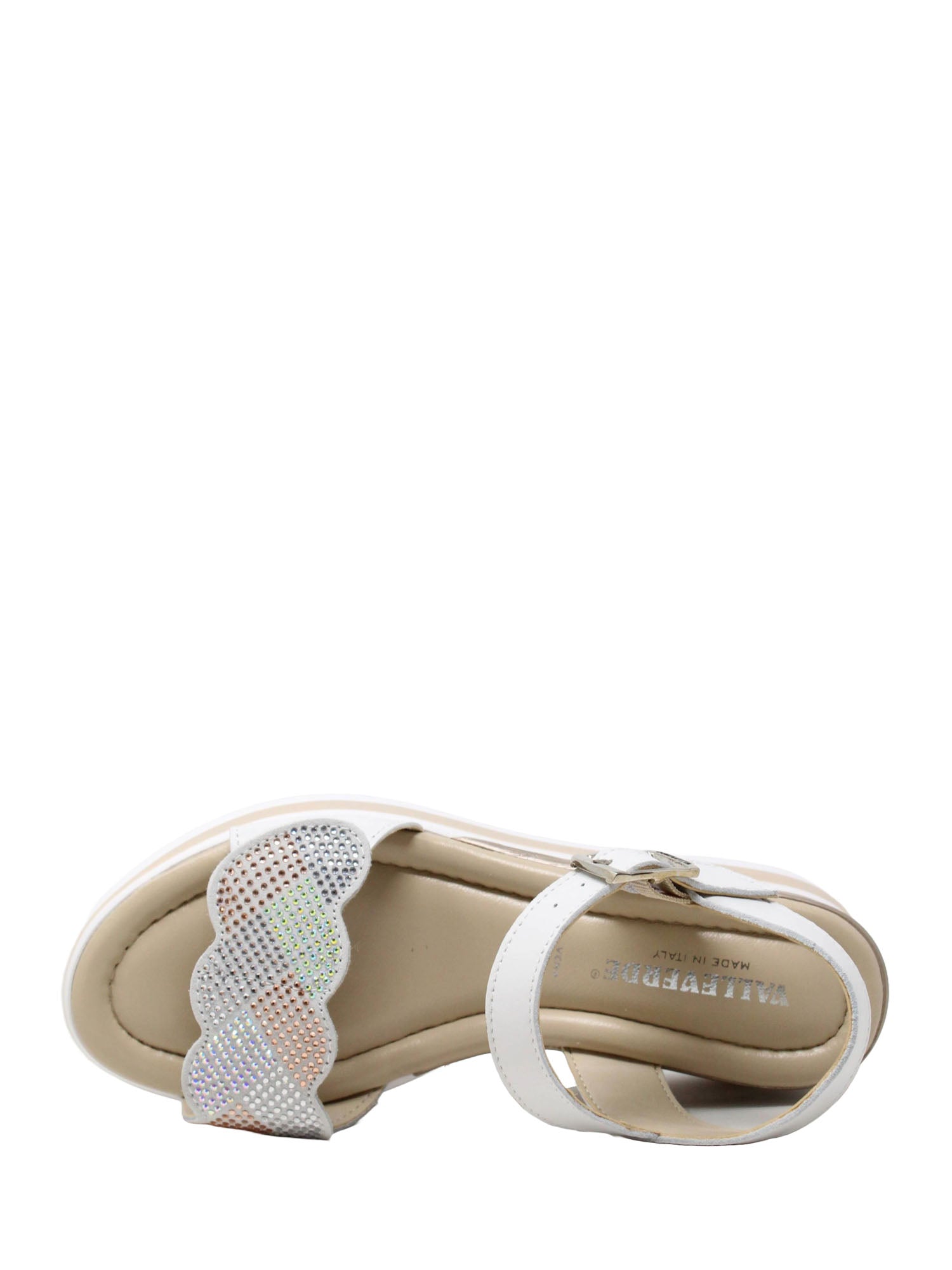 Sandali zeppa Bianco Valleverde