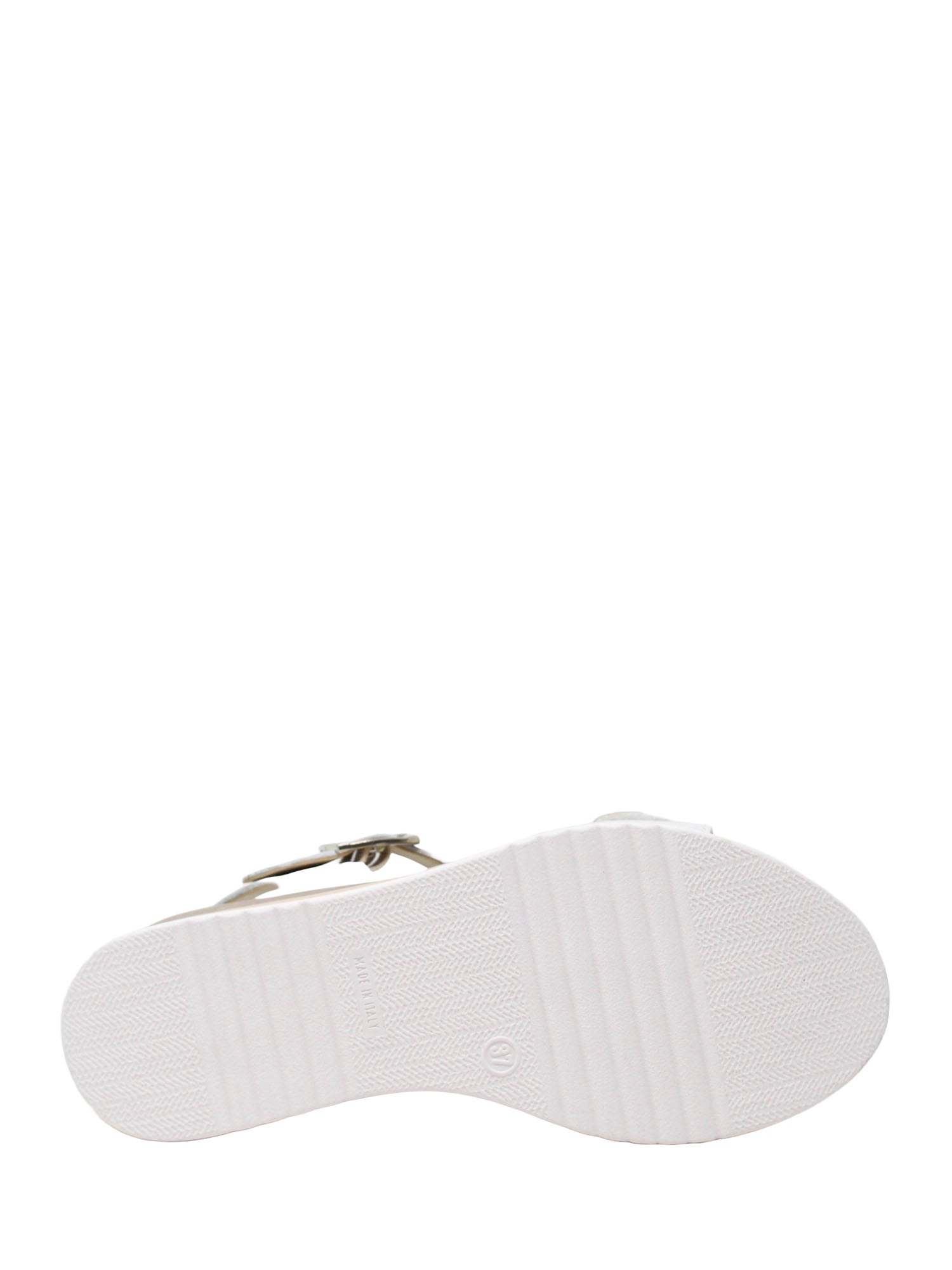 Sandali zeppa Bianco Valleverde