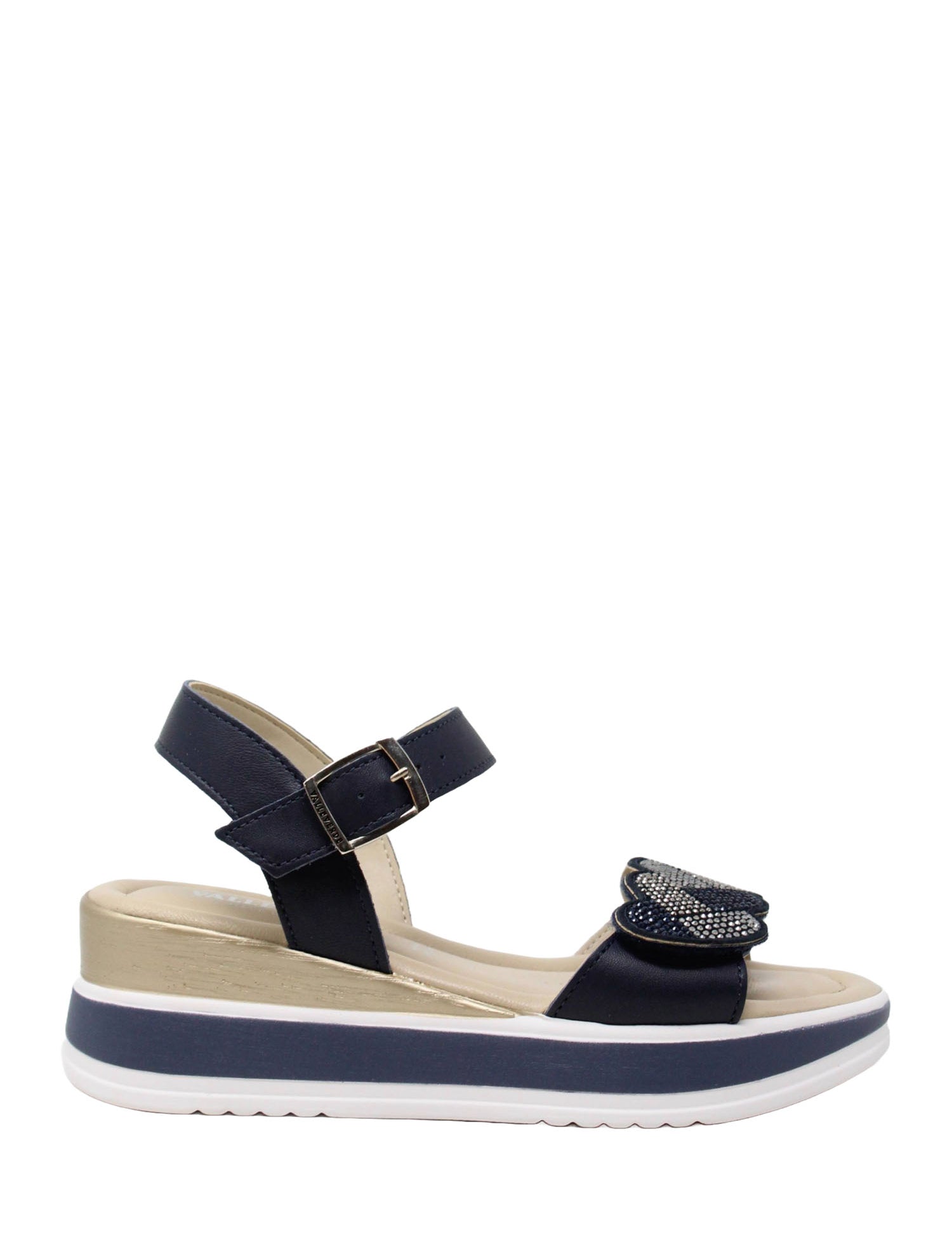 Sandali zeppa Blu Valleverde