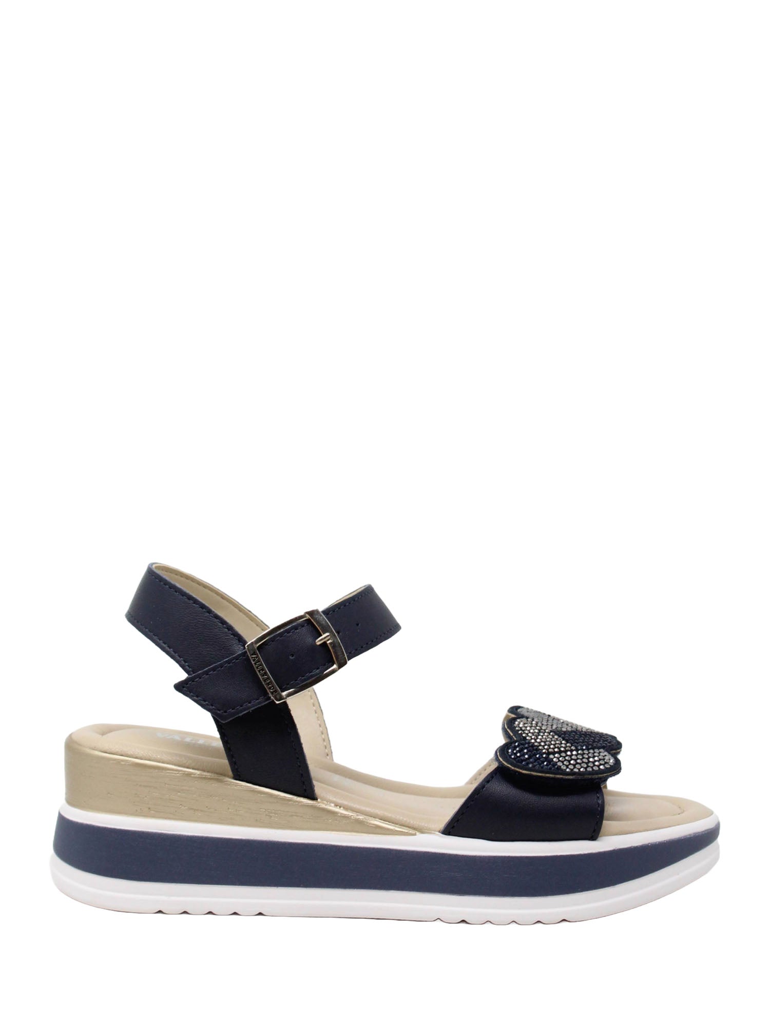 Sandali zeppa Blu Valleverde