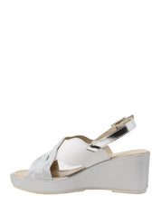 Sandali zeppa Bianco Valleverde