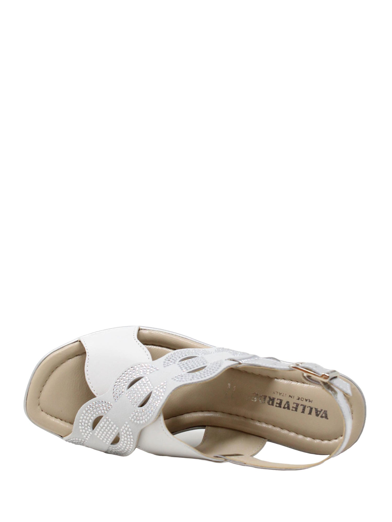 Sandali zeppa Bianco Valleverde