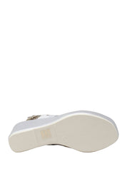 Sandali zeppa Bianco Valleverde