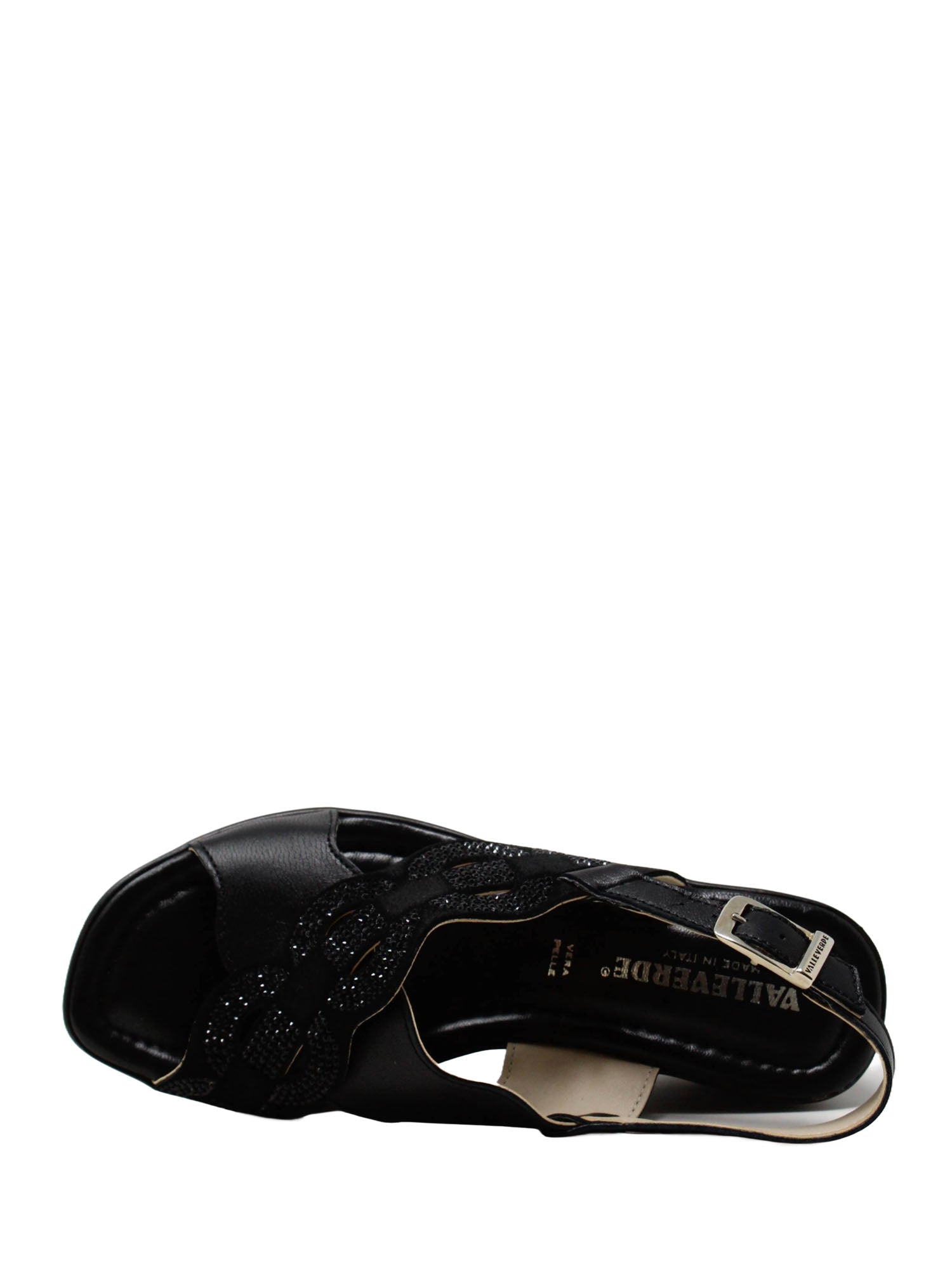 Sandali zeppa Nero Valleverde