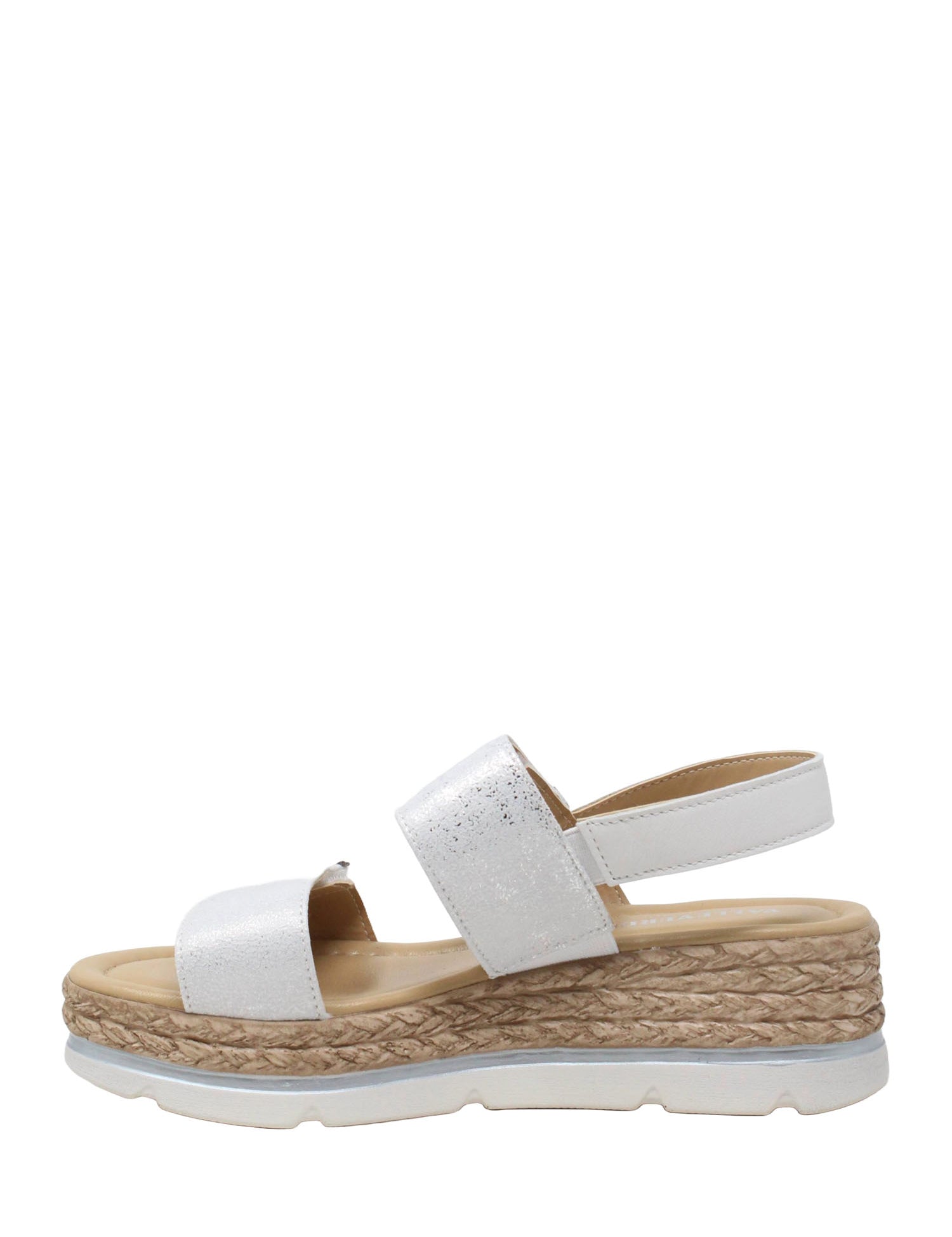 Sandali zeppa Bianco Valleverde