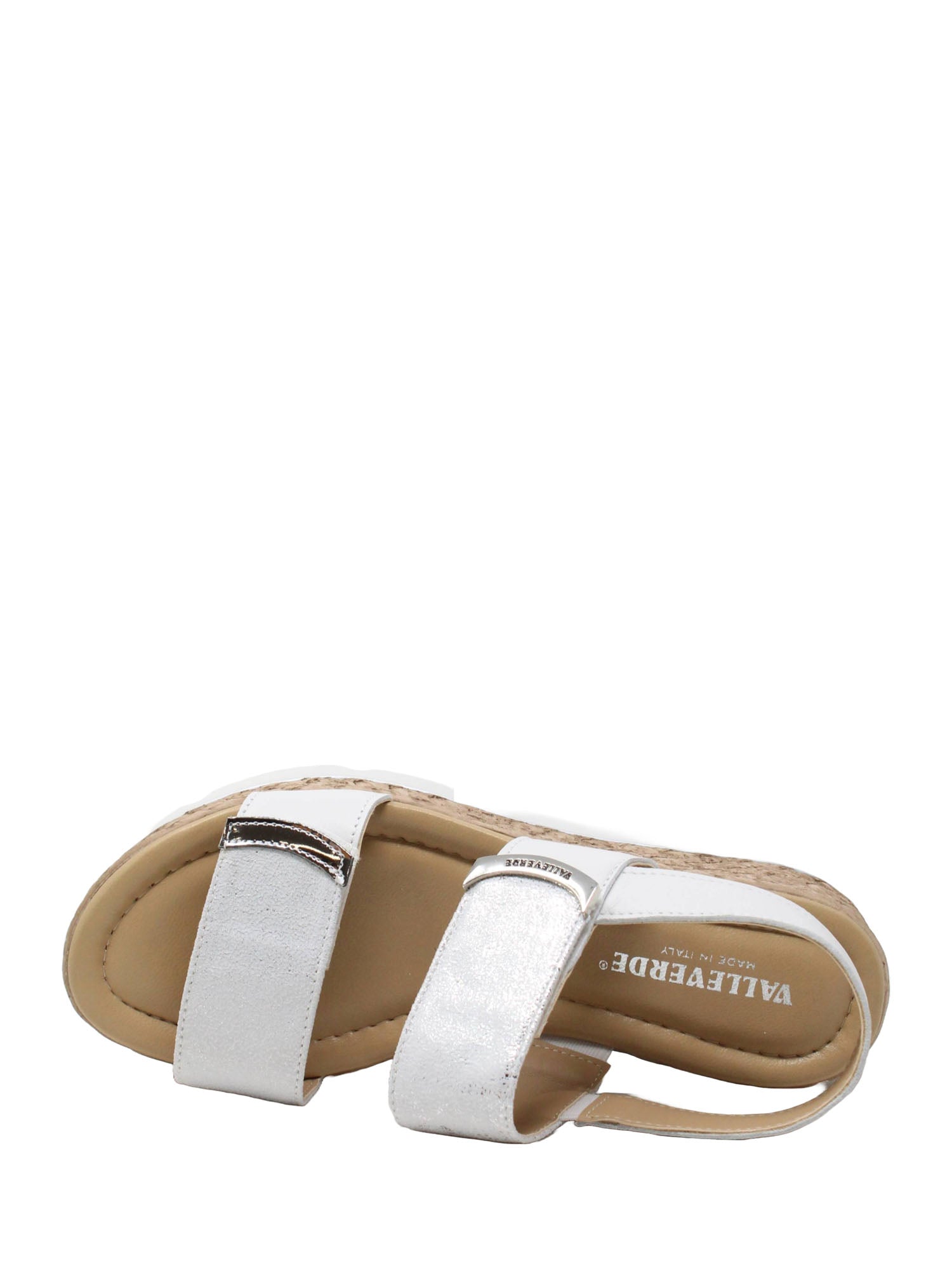 Sandali zeppa Bianco Valleverde