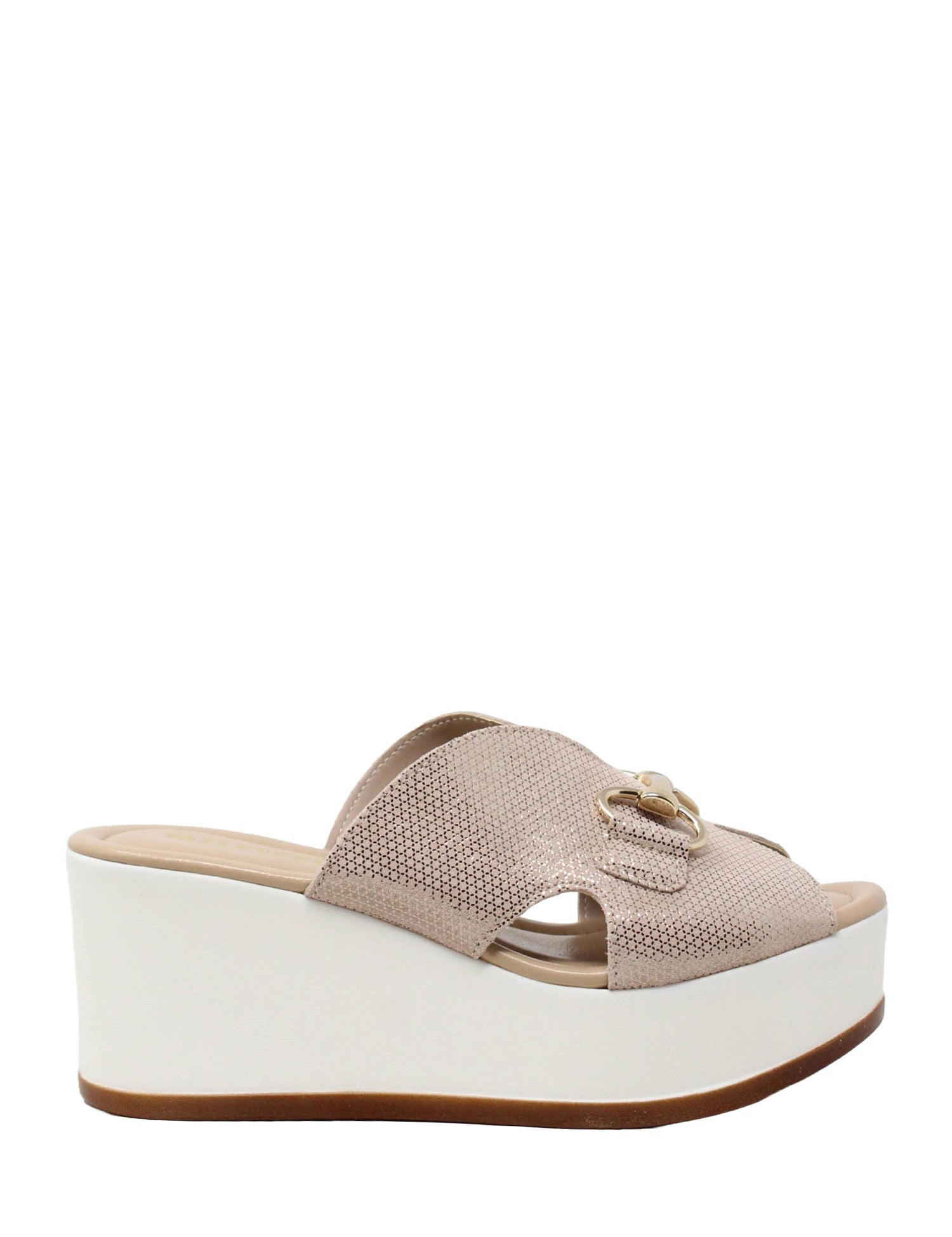 Sandali zeppa Beige Valleverde