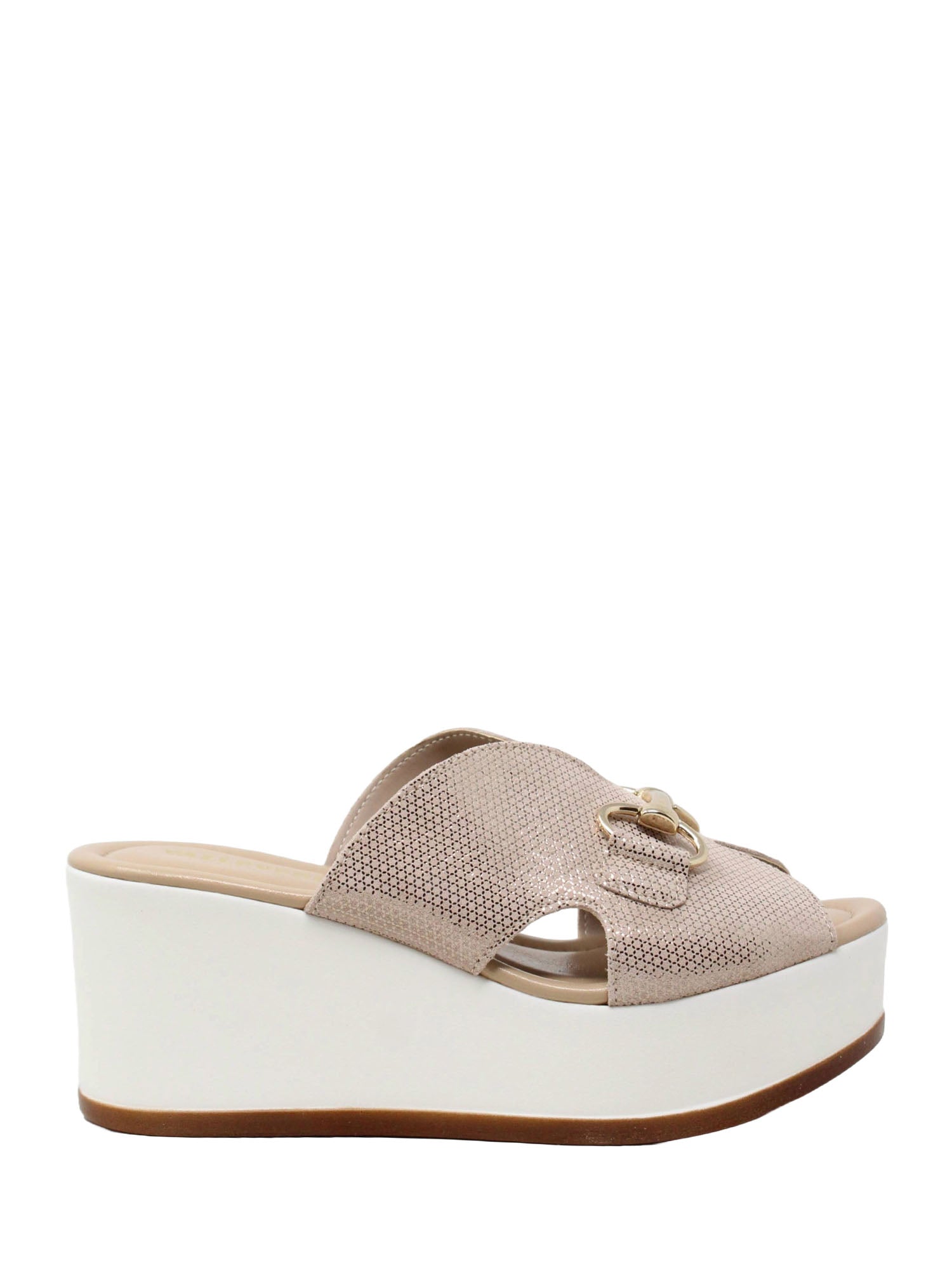 Sandali zeppa Beige Valleverde