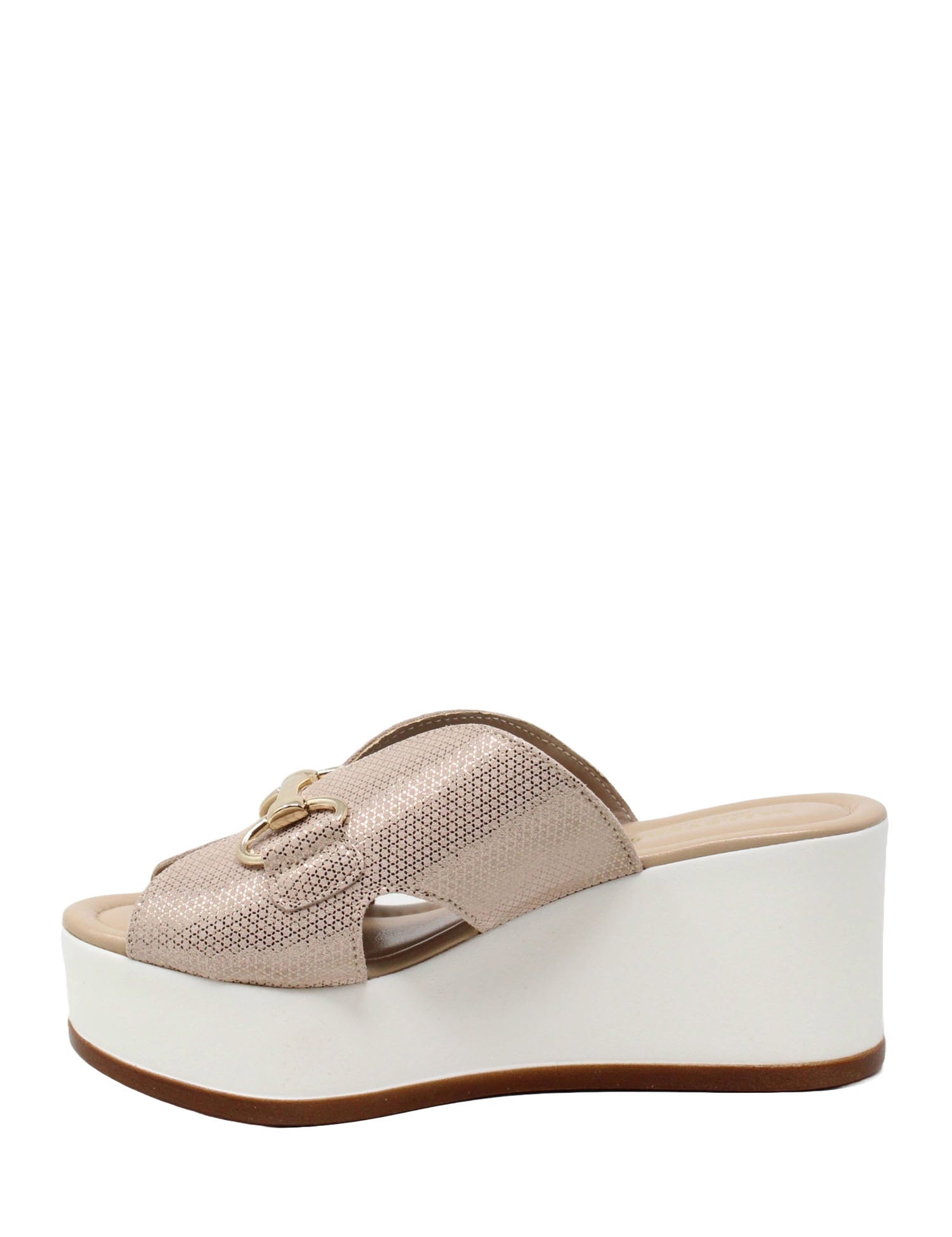 Sandali zeppa Beige Valleverde