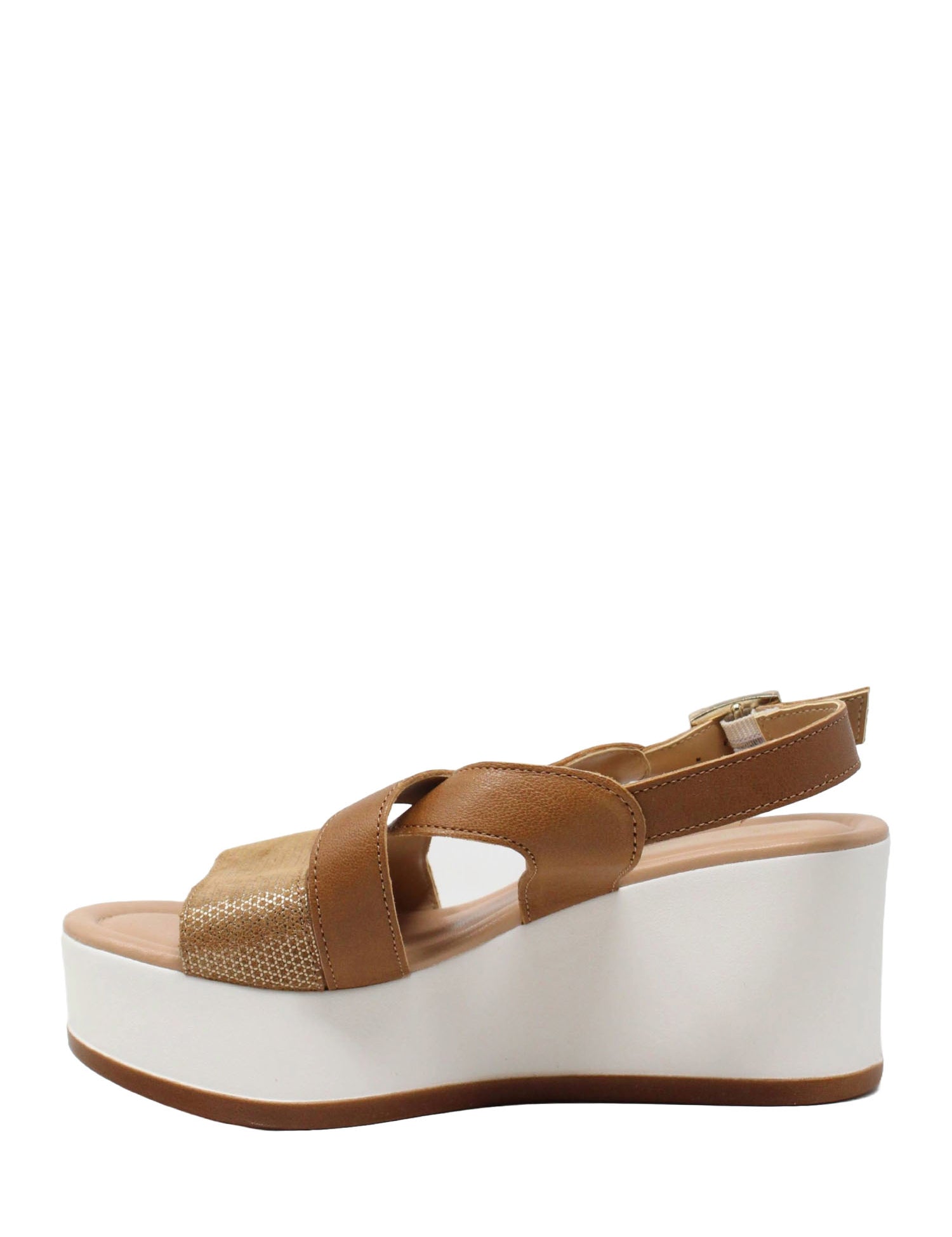 Sandali zeppa Marrone Valleverde