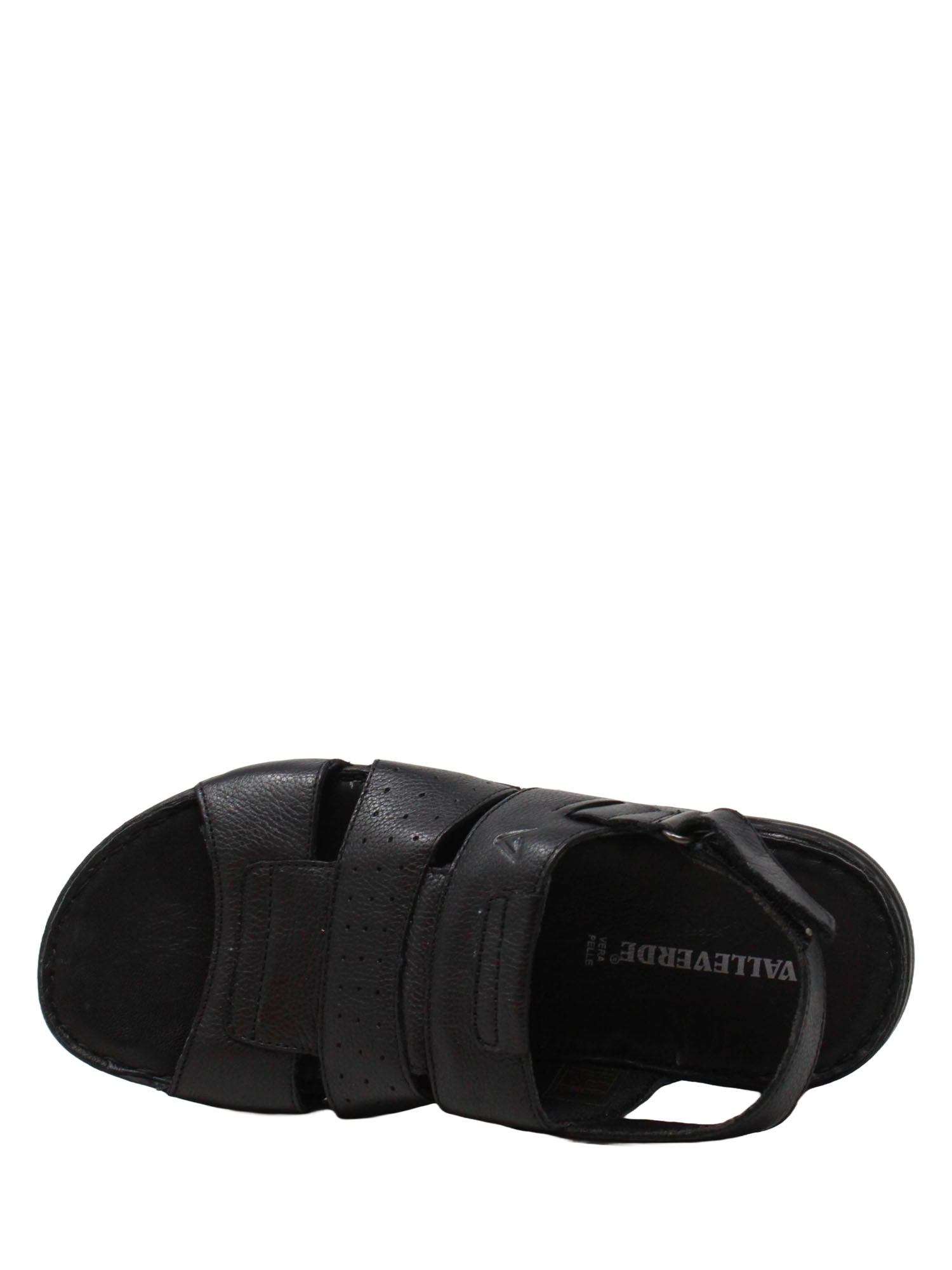 Sandali con strappi Nero Valleverde