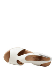 Sandali zeppa Bianco Valleverde