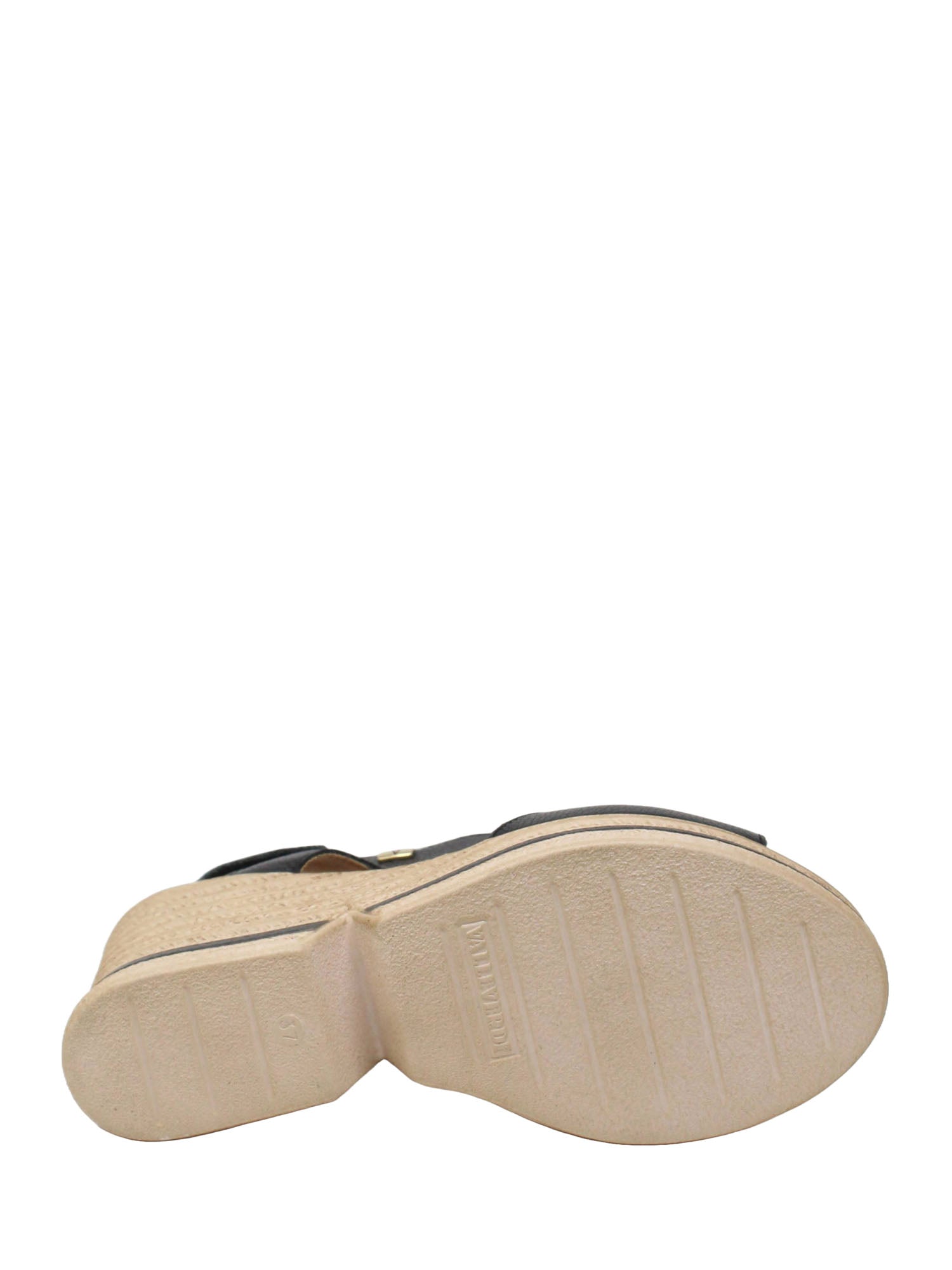 Sandali zeppa Nero Valleverde